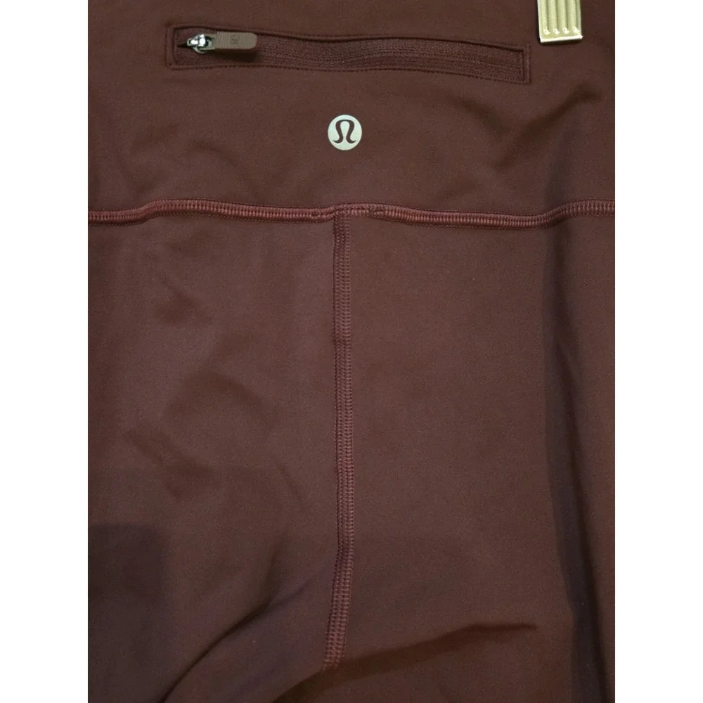Lululemon Tight Stuff Tight Reflective Bordeaux Drama Leggings Women's 10 27